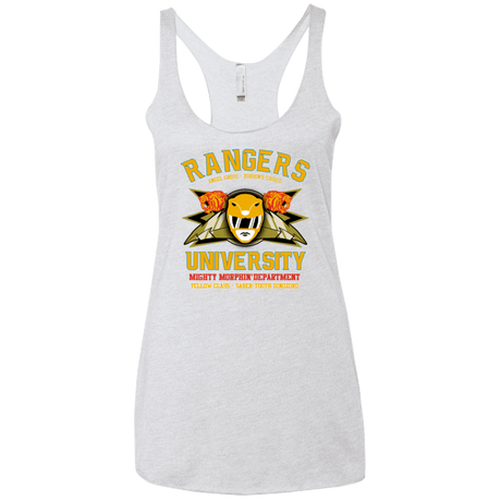 T-Shirts Heather White / X-Small Rangers U Yellow Ranger Women's Triblend Racerback Tank
