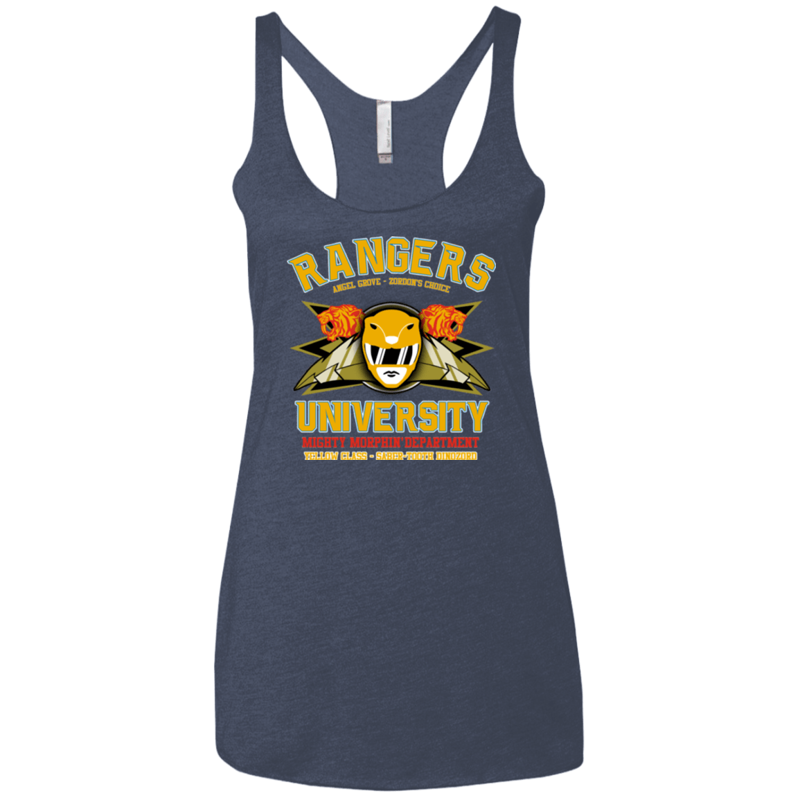 T-Shirts Vintage Navy / X-Small Rangers U Yellow Ranger Women's Triblend Racerback Tank