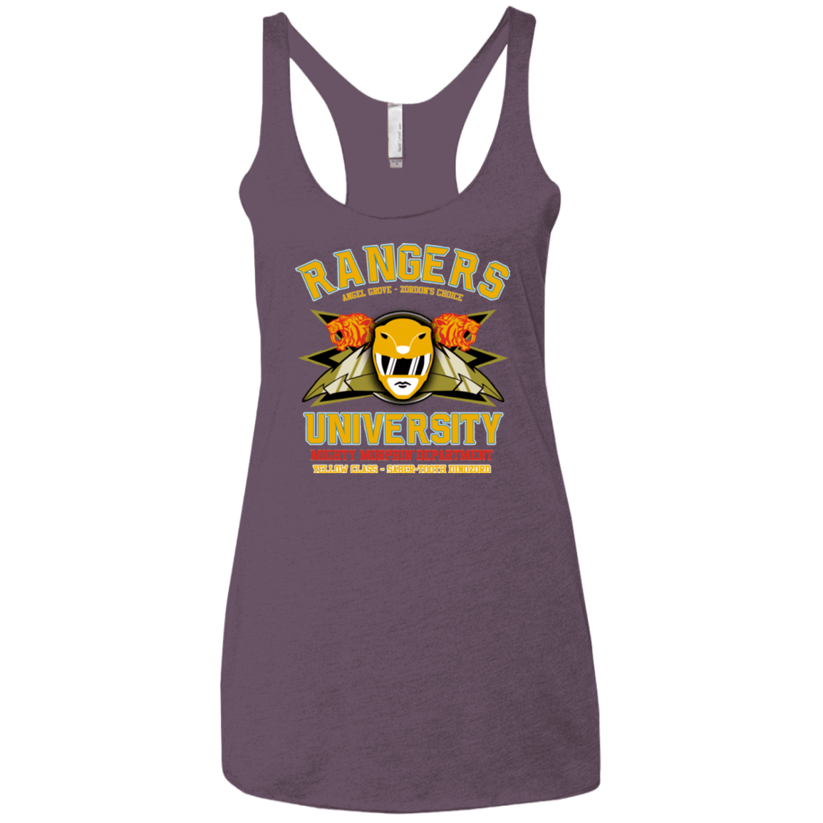 T-Shirts Vintage Purple / X-Small Rangers U Yellow Ranger Women's Triblend Racerback Tank