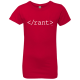 T-Shirts Red / YXS Rant Girls Premium T-Shirt