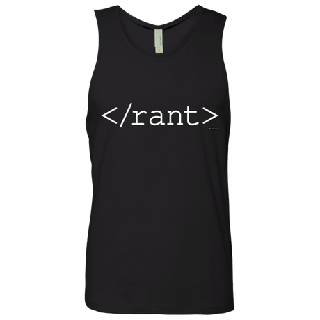 T-Shirts Black / Small Rant Men's Premium Tank Top