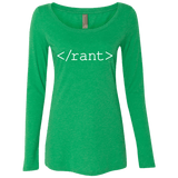 T-Shirts Envy / Small Rant Women's Triblend Long Sleeve Shirt