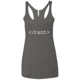 T-Shirts Premium Heather / X-Small Rant Women's Triblend Racerback Tank