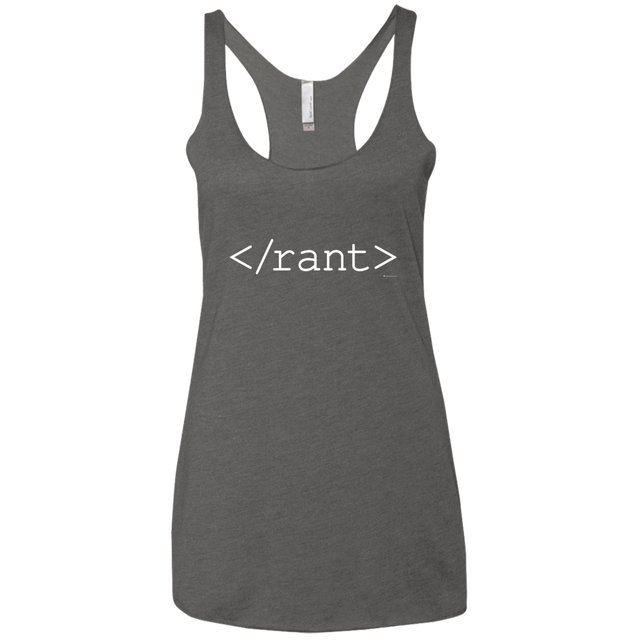 T-Shirts Premium Heather / X-Small Rant Women's Triblend Racerback Tank