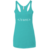 T-Shirts Tahiti Blue / X-Small Rant Women's Triblend Racerback Tank