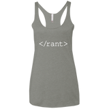 T-Shirts Venetian Grey / X-Small Rant Women's Triblend Racerback Tank