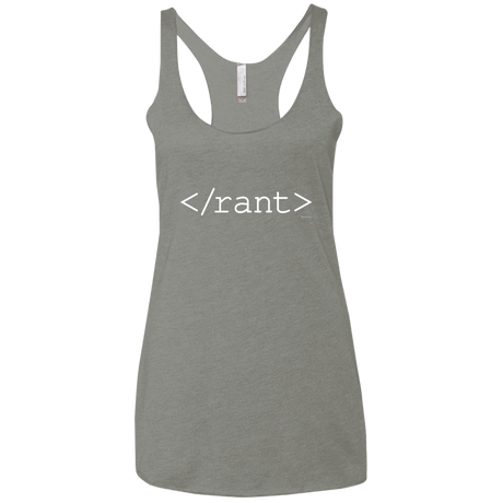 T-Shirts Venetian Grey / X-Small Rant Women's Triblend Racerback Tank