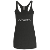 T-Shirts Vintage Black / X-Small Rant Women's Triblend Racerback Tank