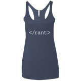 T-Shirts Vintage Navy / X-Small Rant Women's Triblend Racerback Tank