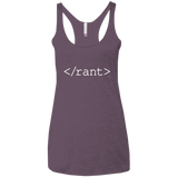 T-Shirts Vintage Purple / X-Small Rant Women's Triblend Racerback Tank