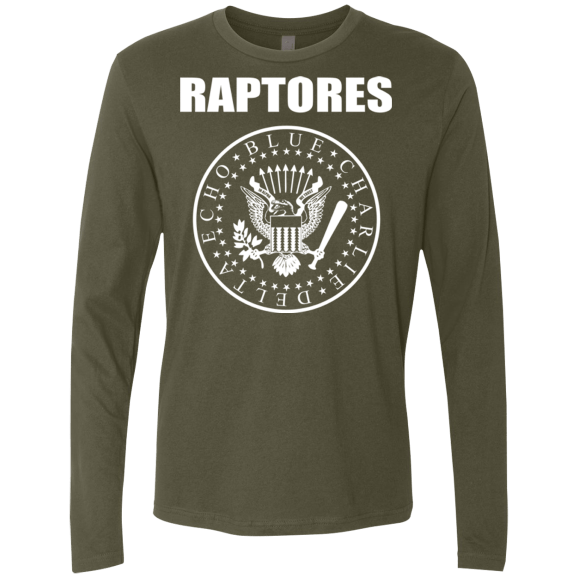 T-Shirts Military Green / Small Raptores Men's Premium Long Sleeve