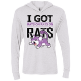 T-Shirts Heather White / X-Small Rats on rats on rats Triblend Long Sleeve Hoodie Tee