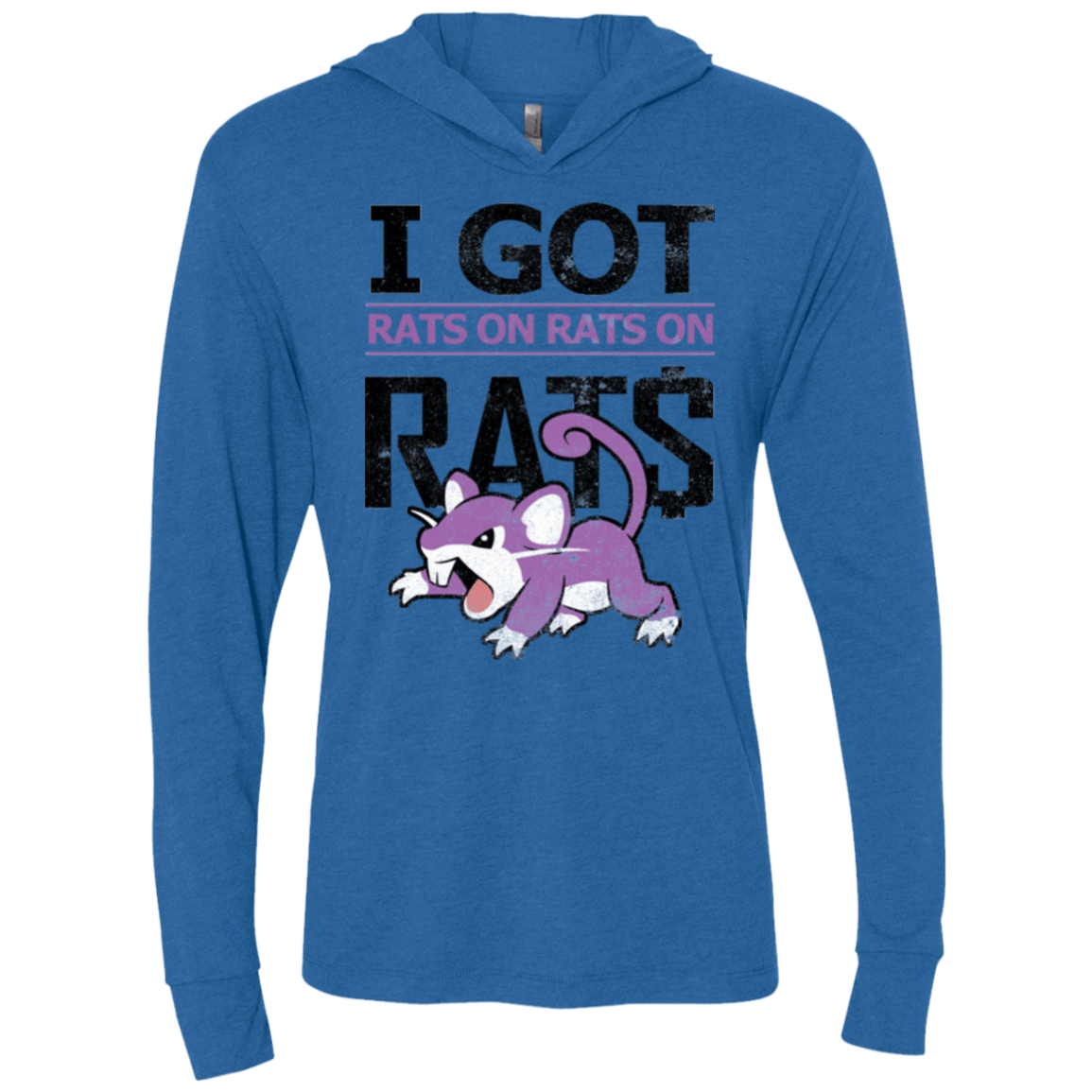 T-Shirts Vintage Royal / X-Small Rats on rats on rats Triblend Long Sleeve Hoodie Tee
