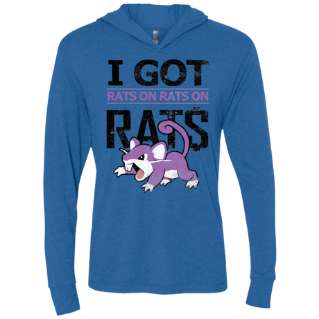 T-Shirts Vintage Royal / X-Small Rats on rats on rats Triblend Long Sleeve Hoodie Tee