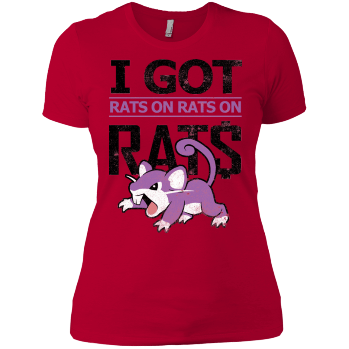 T-Shirts Red / X-Small Rats on rats on rats Women's Premium T-Shirt