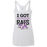 T-Shirts Heather White / X-Small Rats on rats on rats Women's Triblend Racerback Tank