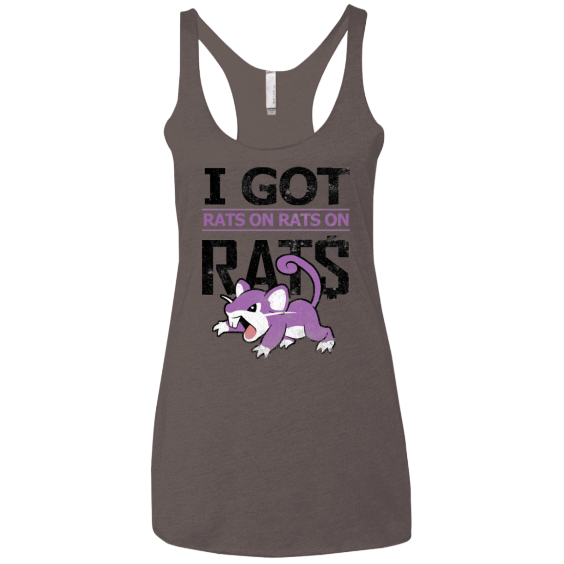 T-Shirts Macchiato / X-Small Rats on rats on rats Women's Triblend Racerback Tank