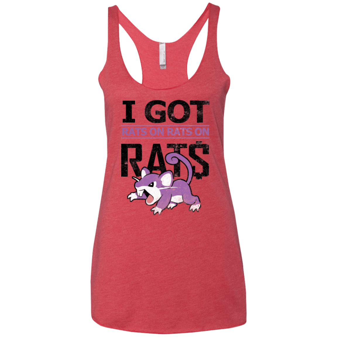 T-Shirts Vintage Red / X-Small Rats on rats on rats Women's Triblend Racerback Tank