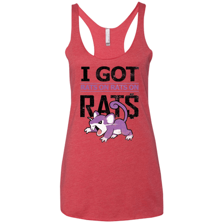 T-Shirts Vintage Red / X-Small Rats on rats on rats Women's Triblend Racerback Tank