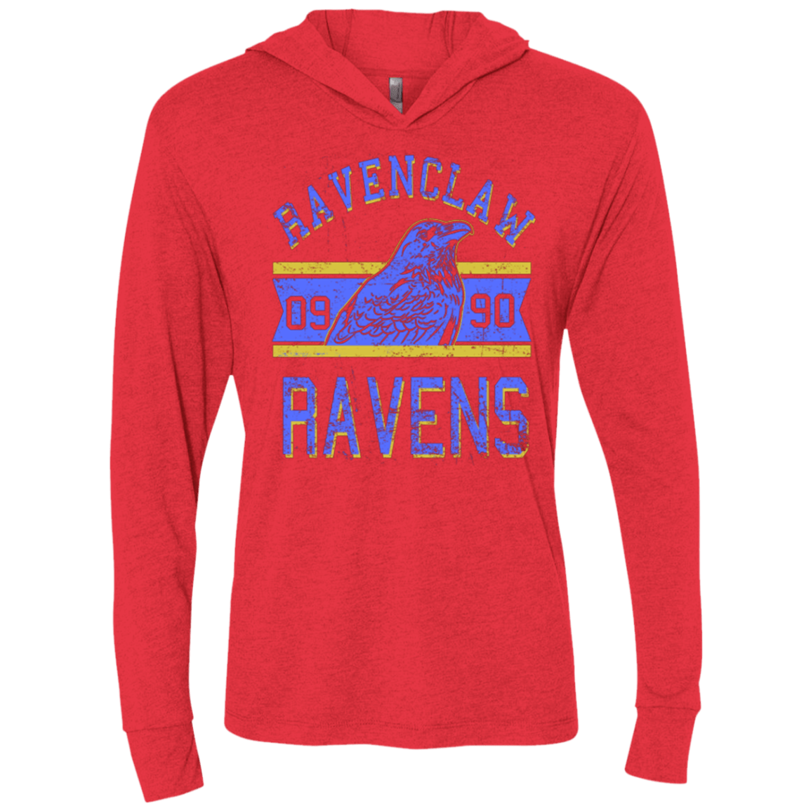 T-Shirts Vintage Red / X-Small Ravens Triblend Long Sleeve Hoodie Tee