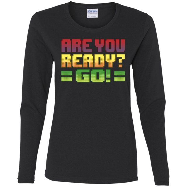 T-Shirts Black / S Ready Women's Long Sleeve T-Shirt