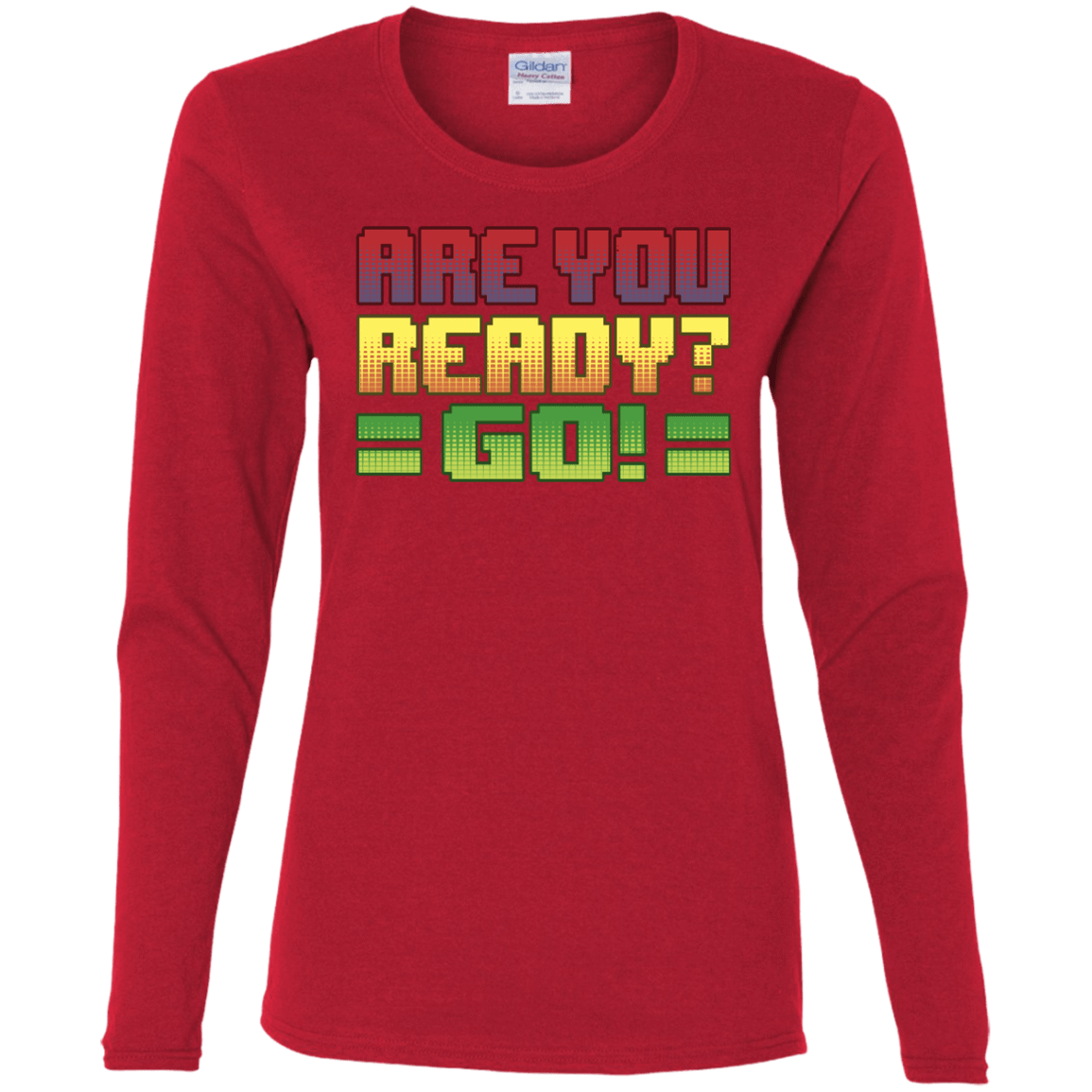 T-Shirts Red / S Ready Women's Long Sleeve T-Shirt