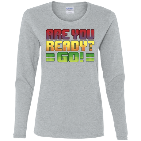 T-Shirts Sport Grey / S Ready Women's Long Sleeve T-Shirt