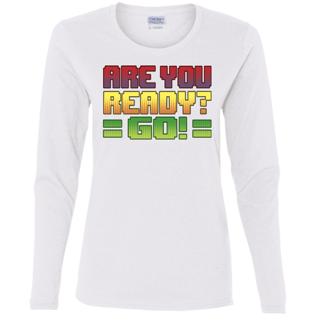 T-Shirts White / S Ready Women's Long Sleeve T-Shirt