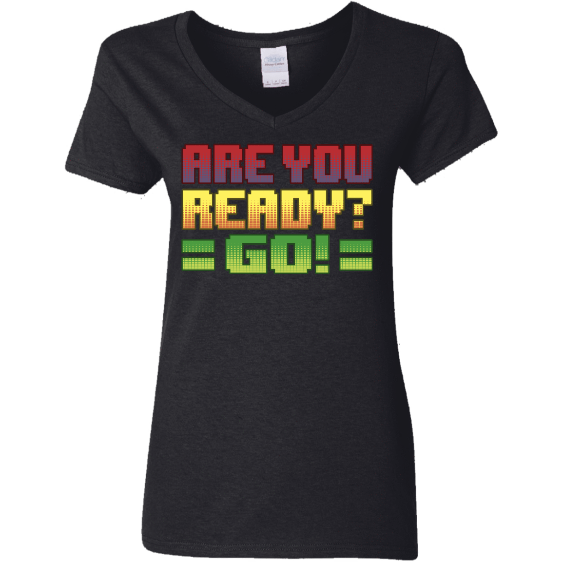 T-Shirts Black / S Ready Women's V-Neck T-Shirt