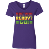 T-Shirts Purple / S Ready Women's V-Neck T-Shirt