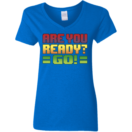 T-Shirts Royal / S Ready Women's V-Neck T-Shirt