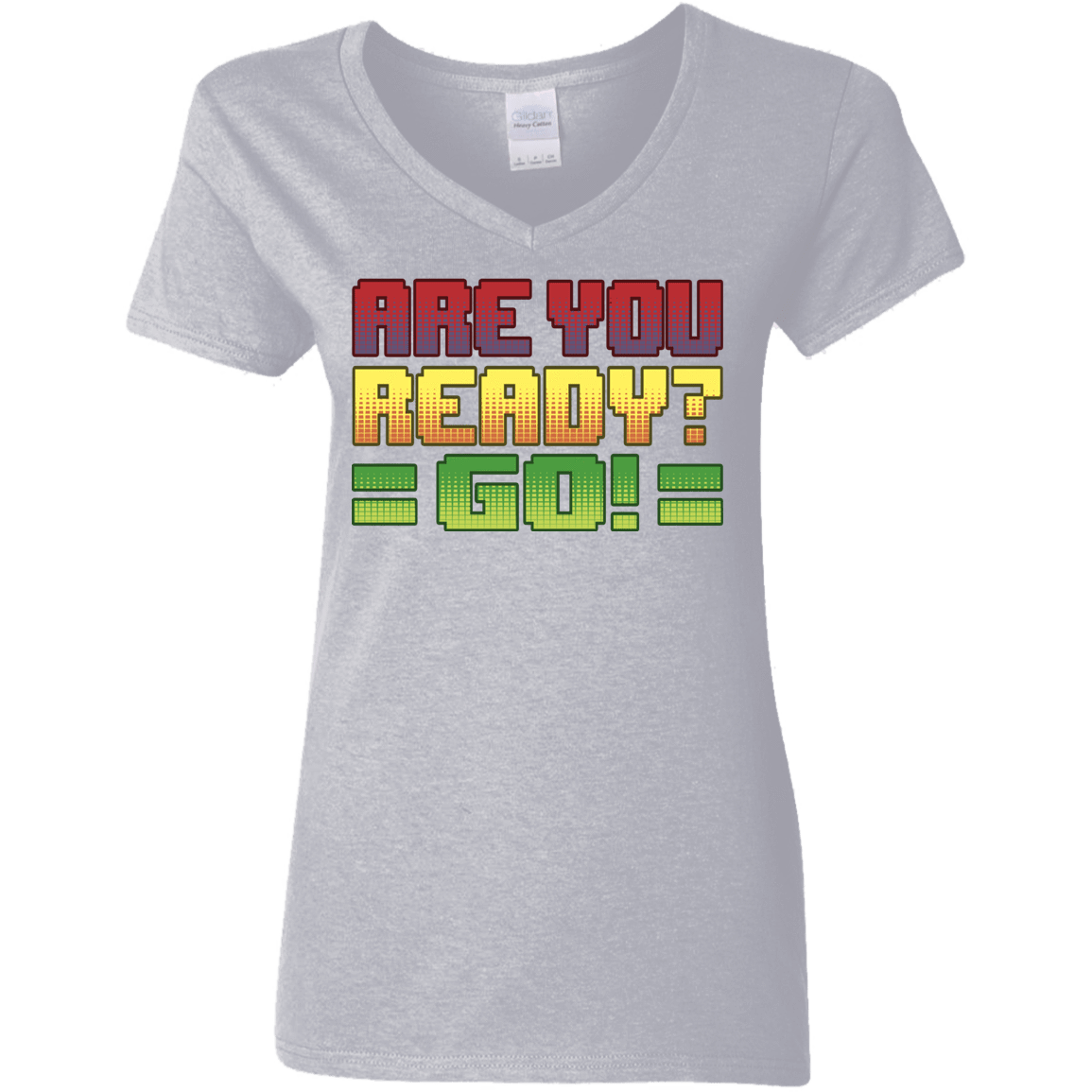 T-Shirts Sport Grey / S Ready Women's V-Neck T-Shirt