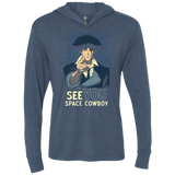 T-Shirts Indigo / X-Small Real Folk Blues Triblend Long Sleeve Hoodie Tee