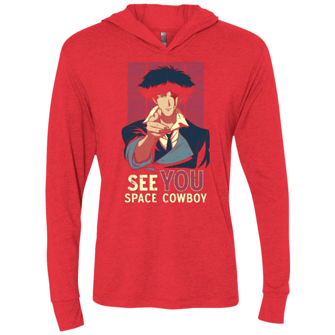 T-Shirts Vintage Red / X-Small Real Folk Blues Triblend Long Sleeve Hoodie Tee