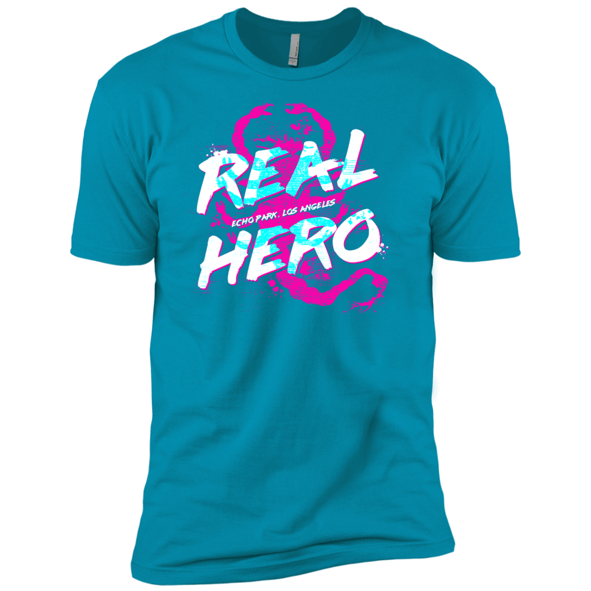 T-Shirts Turquoise / X-Small Real Hero Men's Premium T-Shirt