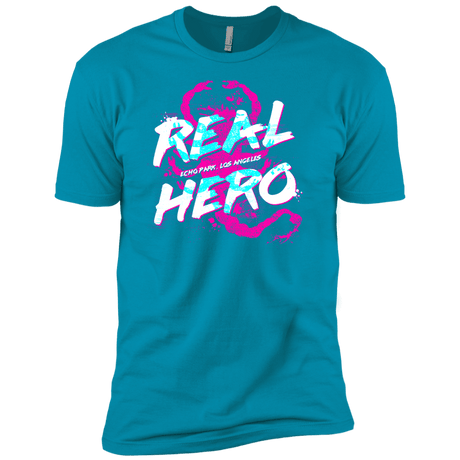 T-Shirts Turquoise / X-Small Real Hero Men's Premium T-Shirt