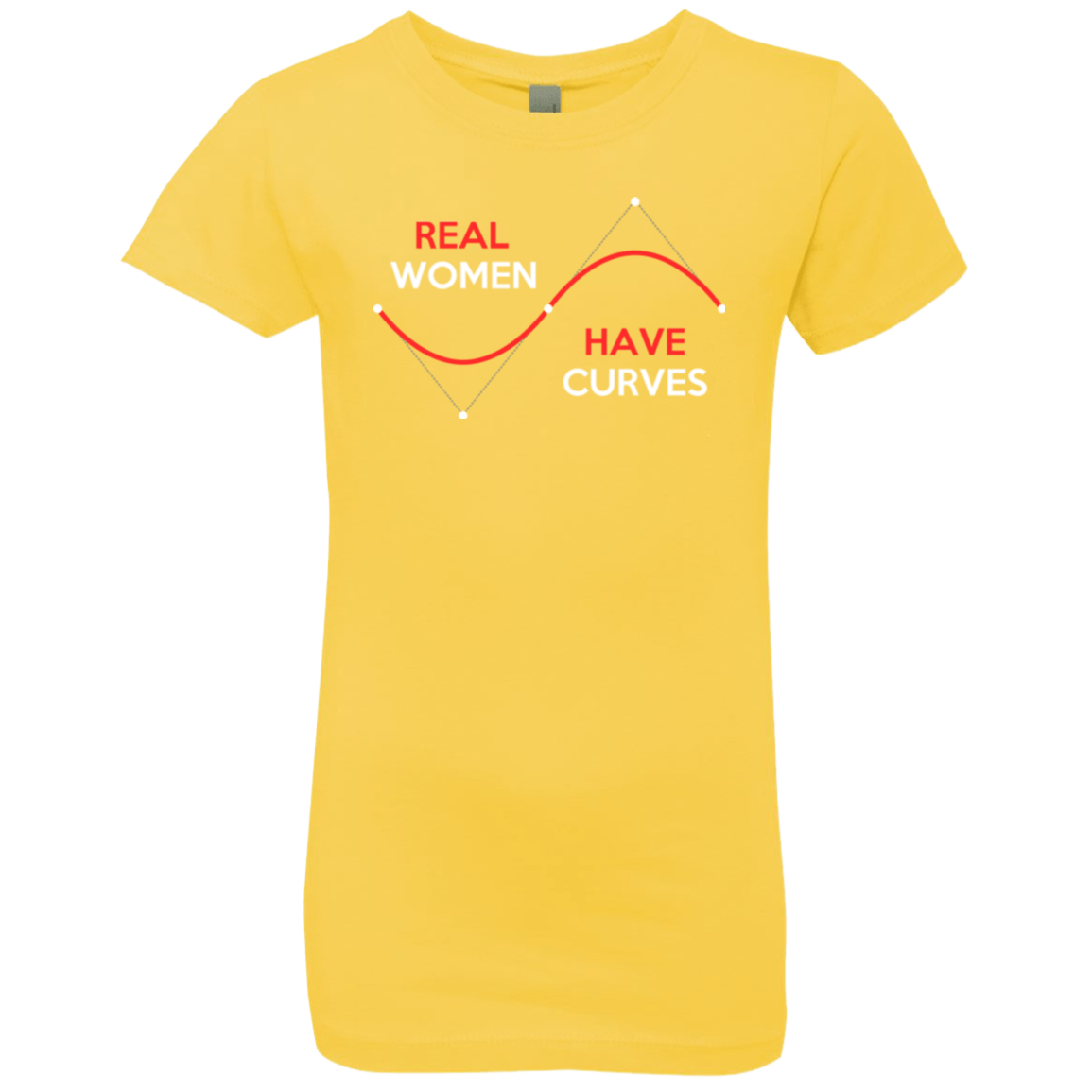 T-Shirts Vibrant Yellow / YXS Real Women Girls Premium T-Shirt