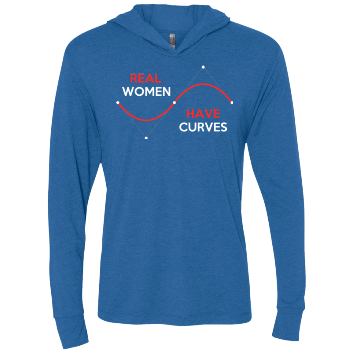 T-Shirts Vintage Royal / X-Small Real Women Triblend Long Sleeve Hoodie Tee