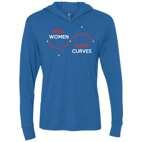 T-Shirts Vintage Royal / X-Small Real Women Triblend Long Sleeve Hoodie Tee