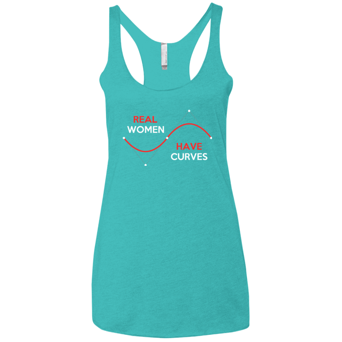 T-Shirts Tahiti Blue / X-Small Real Women Women's Triblend Racerback Tank