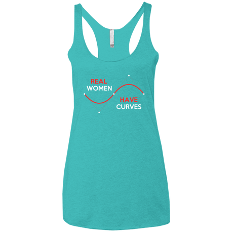 T-Shirts Tahiti Blue / X-Small Real Women Women's Triblend Racerback Tank