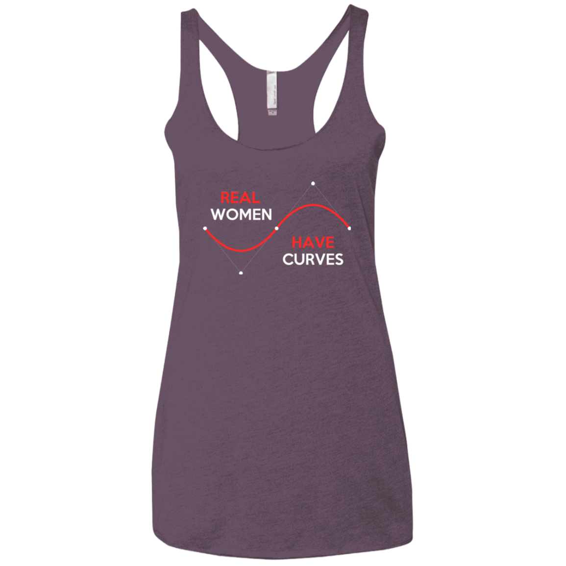 T-Shirts Vintage Purple / X-Small Real Women Women's Triblend Racerback Tank