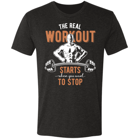 T-Shirts Vintage Black / S Real Workout Men's Triblend T-Shirt