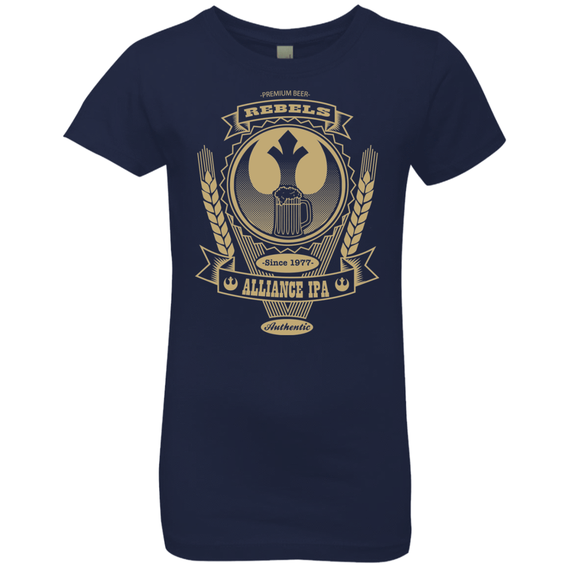 T-Shirts Midnight Navy / YXS Rebel Alliance IPA Girls Premium T-Shirt