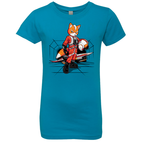 T-Shirts Turquoise / YXS Rebel Fox Girls Premium T-Shirt