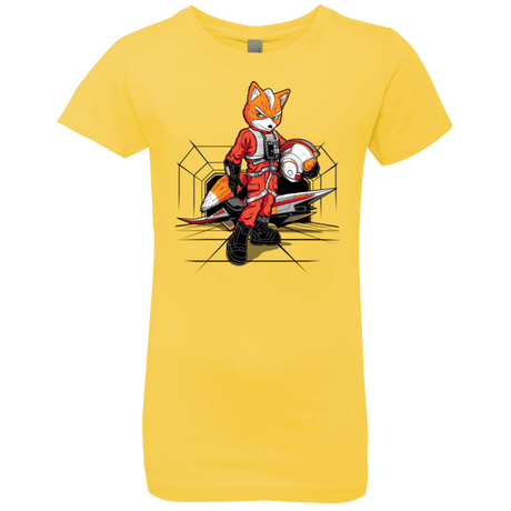 T-Shirts Vibrant Yellow / YXS Rebel Fox Girls Premium T-Shirt