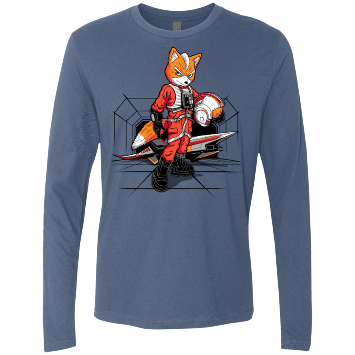 T-Shirts Indigo / Small Rebel Fox Men's Premium Long Sleeve