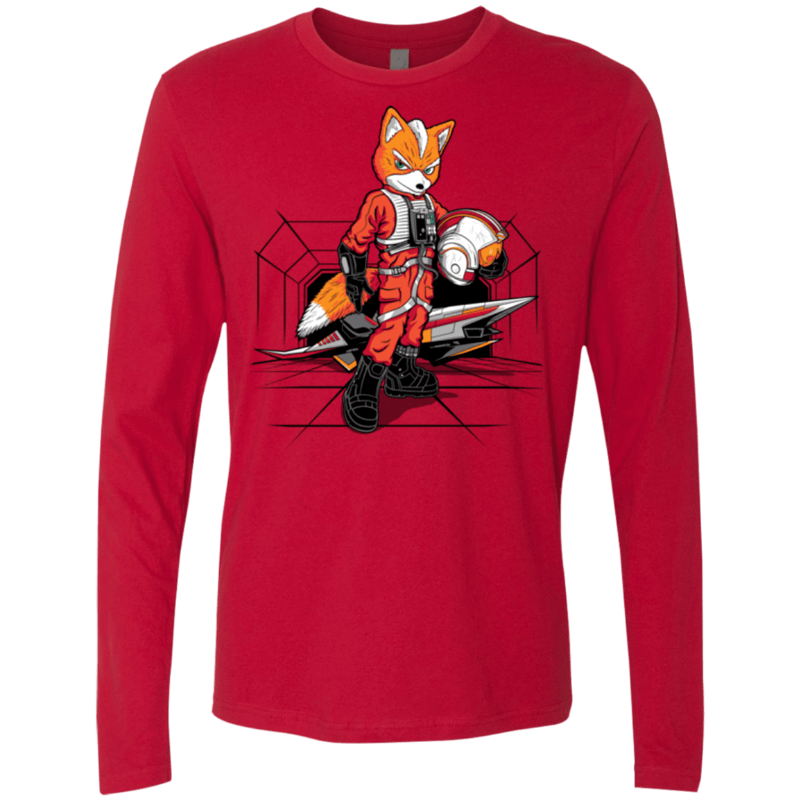 T-Shirts Red / Small Rebel Fox Men's Premium Long Sleeve