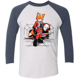 T-Shirts Heather White/Indigo / X-Small Rebel Fox Men's Triblend 3/4 Sleeve