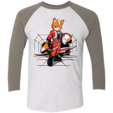 T-Shirts Heather White/Vintage Grey / X-Small Rebel Fox Men's Triblend 3/4 Sleeve